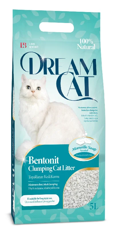 DREAM CAT Marseille Soap, grudajući mineralni pijesak za mačke, mirisni, 5l