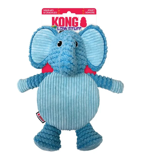 Kong Low Stuff Elephant Crackle Tummiez Dog Toy